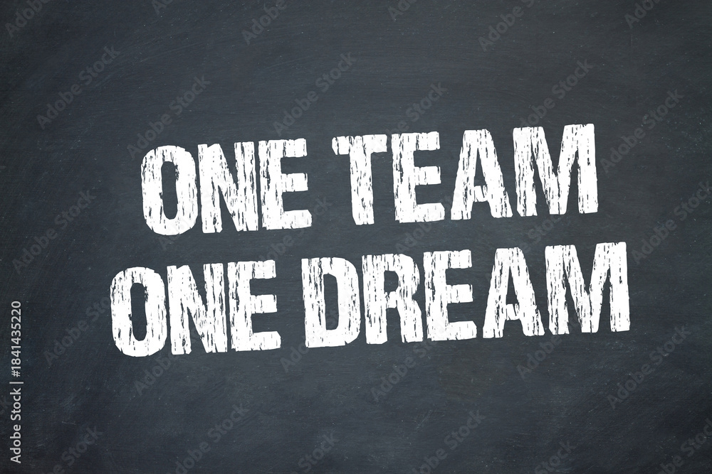 Naklejka premium one team, one dream 