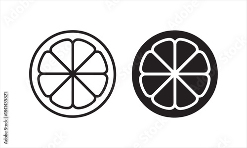 Lemon Icon Set | Lemon Slice Citrus Vector Symbol | Fresh Fruit Illustration Pack