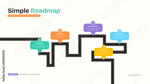 Creative Roadmap Timeline Infographic Design for Project Strategy