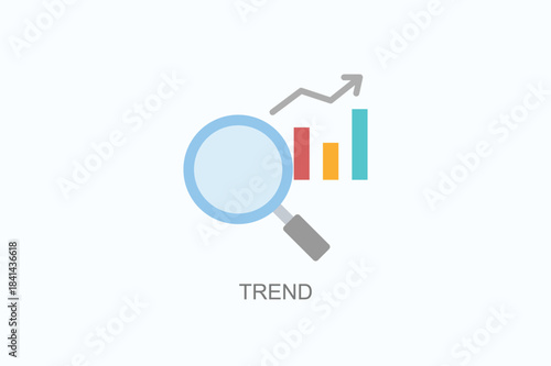 Trend Icon Or Logo Isolated Vector Illustration
