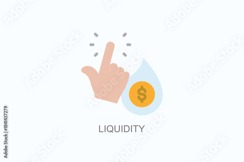 Liquidity Icon Or Logo Isolated Vector Illustration