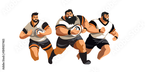 american football players in action illustration