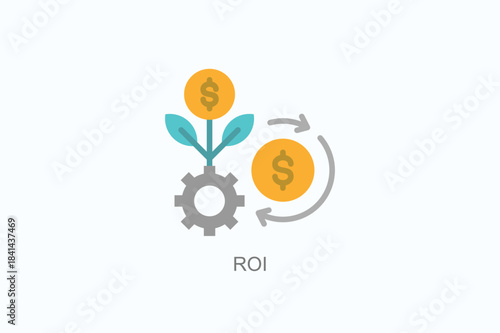 Roi Icon Or Logo Isolated Vector Illustration