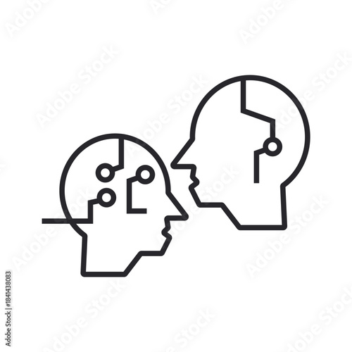 turing test icon icons outline and Flat Style,transparent background