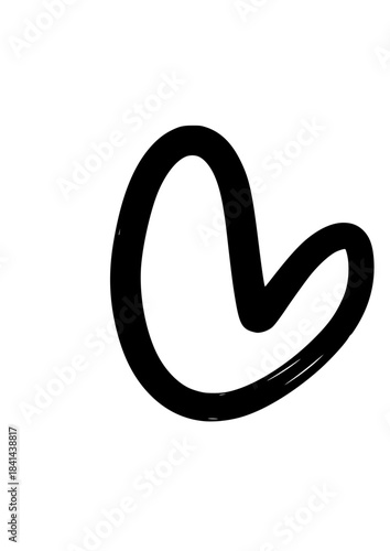 Expressive Scribble Loop Silhouette: Fluid Organic Abstract Line Art Vector