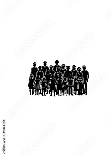 Naïve Design Diverse People Silhouette: Imperfect and Inclusive Community Vector