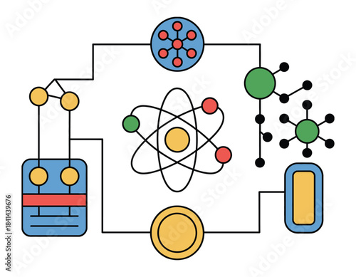 Simplified quantum computing process flow diagram illustrating basic steps of quantum computation