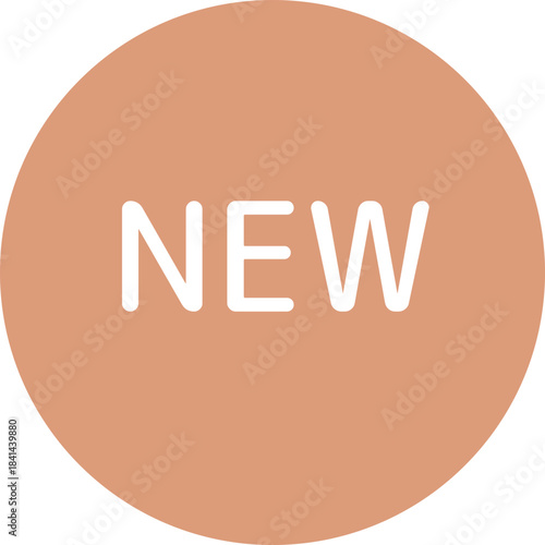 NEW Badge – Coral Orange / 新着コーラルオレンジバッジ