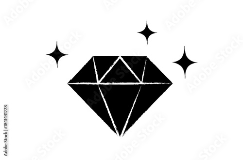 手描き風ダイヤモンドのアイコン