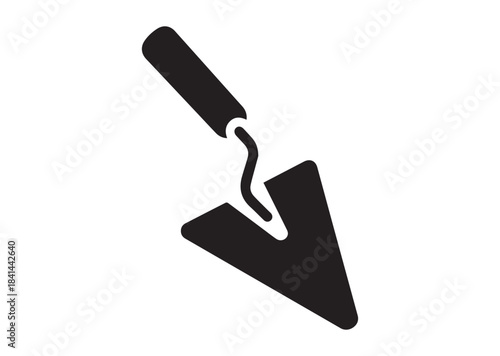 Trowel icon, Trowel Black silhouette vector