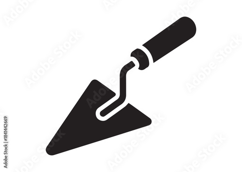 Trowel icon, Trowel Black silhouette vector