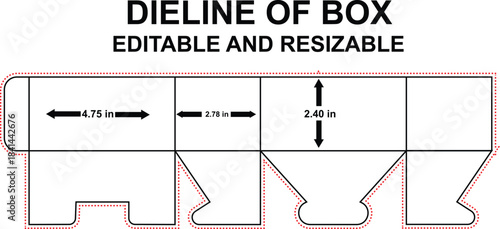 Dieline cut of the Box