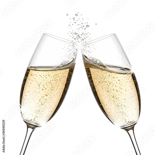 Champagne Toast Celebration - Sparkling Wine Cheers Occasion