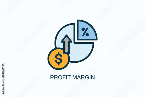 Profit Margin Icon Or Logo Isolated Vector Illustration