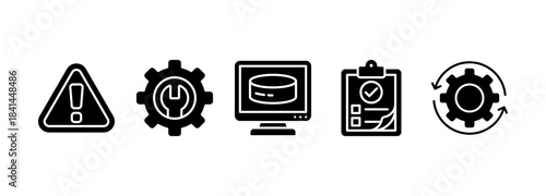 Disaster recovery banner web icon vector illustration concept for technology infrastructure with an icon of the incident, procedures, database, server, computer, plan, and recovery data system