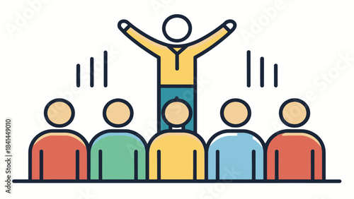 Community Organizer Speaking Isolated Icon