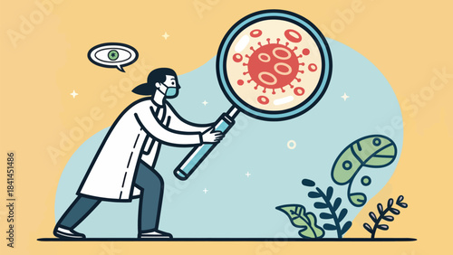 Microbiologist Observing Petri Dish Icon