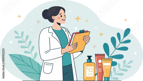 Skin Care Consultant Icon Isolated Transparent Background