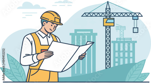 Site Supervisor Holding Construction Plans