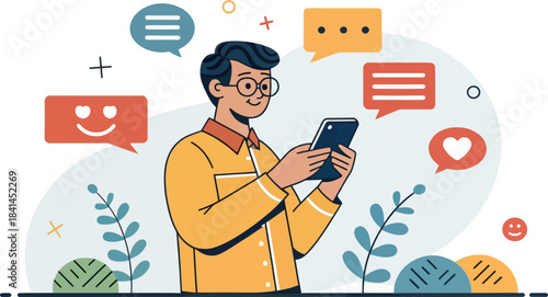 Social Media Manager Icon Isolated for Digital Marketing