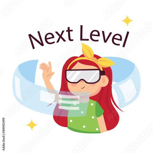 Next level  vector flat design illustrations. 