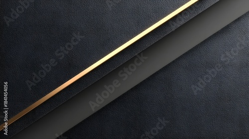Elegant dark textured surface with a diagonal matte black band and a shimmering metallic gold accent stripe creating a modern luxurious abstract design