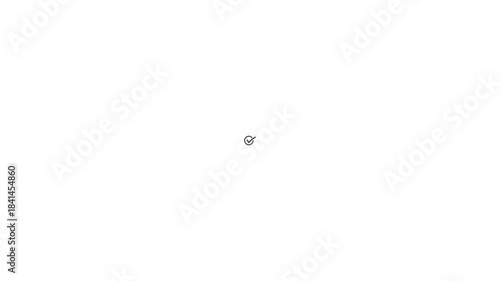 Checkmark in circle icon, simple vector graphic for approval or success