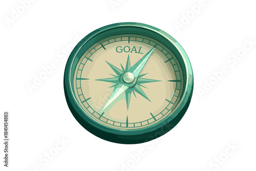 Compass with the word goal written on it