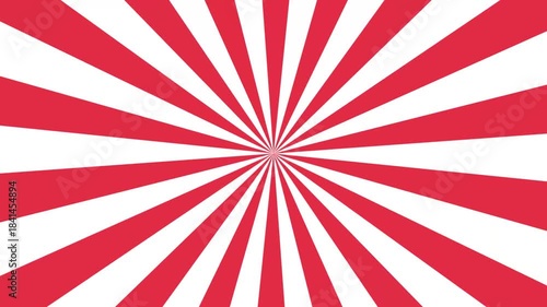 Red and white sunburst background pattern