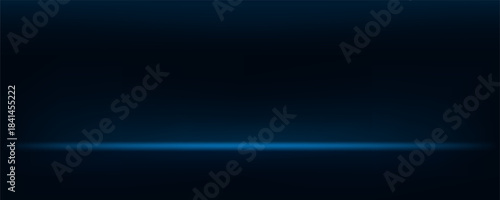 Blue navy studio room background. Blue background with light effects. Empty dark room. Space for selling products on the website. Vector illustration.