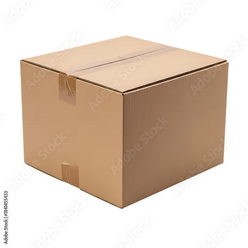 Brown Cardboard Box Packaging Isolated Shipping  Delivery Container