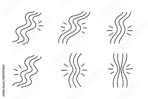 The image is a series of stylized lines that represent hair