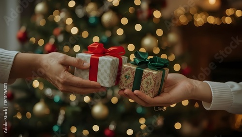 Giving Christmas presents