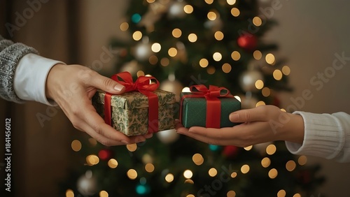 Giving Christmas presents