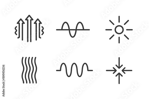 Series of six different symbols
