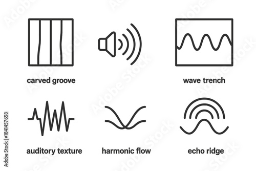 Six different shapes, each with a different sound or musical note