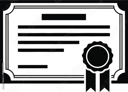 Certificate Diploma Award Vector Illustration