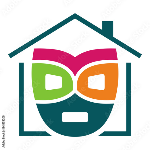 Vector home icon or symbol on a white or black background for web design, business, or real estate concept illustration