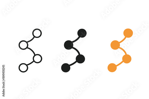 Three different colored circles are shown in a row