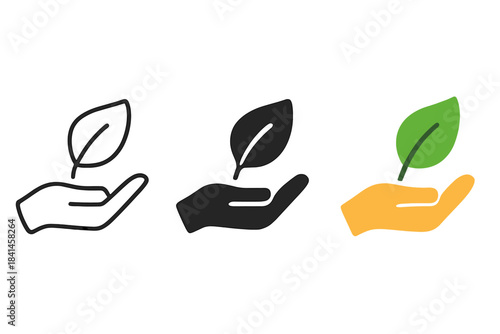 Three hands holding a leaf, one is black, one is white and one is yellow