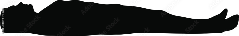 Obraz premium Person Lying Down Resting Silhouette Vector
