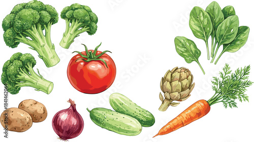 vegetables, tomato, broccoli, spinach, potato, onion, cucumber, artichoke, carrot, organic, healthy, fresh, vegan, diet, food, fresh vegetables, healthy food
