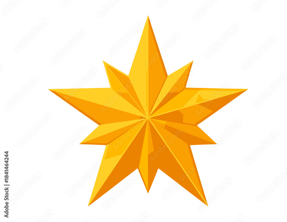 Fototapeta premium Radiant Golden Star Emblem - A Symbol of Excellence and Achievement