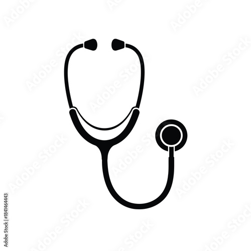 Black stethoscope on