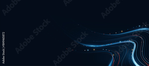 Fiber Optic Cable Connection Network Technology Background