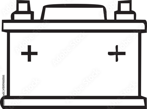 Car battery outline icon