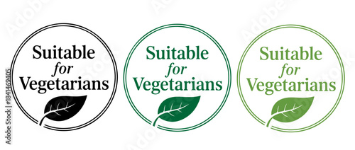  Suitable for Vegetarians badge,  Suitable for Vegetarians stamp,  Suitable for Vegetarians logo