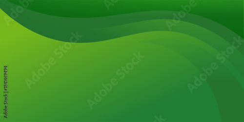 Abstract minimal background with green gradient. Dynamic wave banner background with soft green color