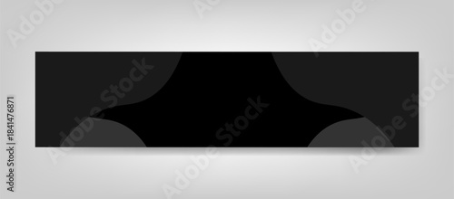 Minimal Black Abstract LinkedIn Banner Background Template