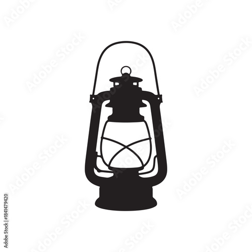 vintage oil lamp .vector eps 10